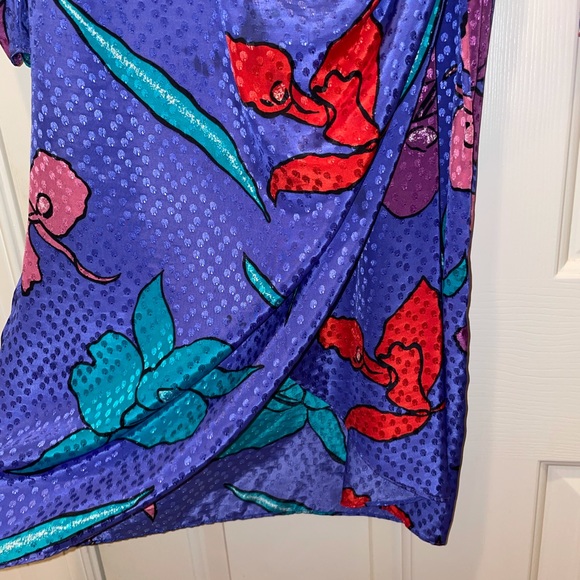 Vintage 80s floral dress super sexy - Picture 8 of 9